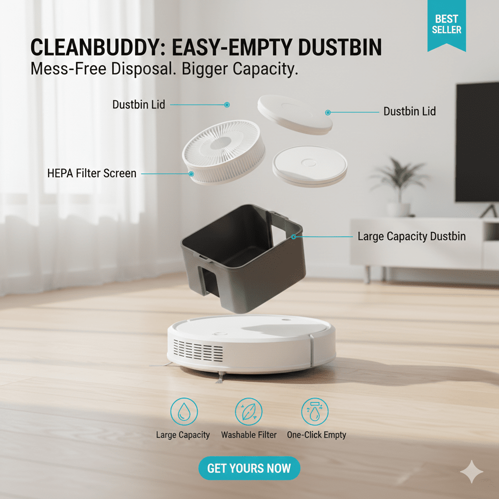 CleanBuddy™ 4 - in - 1 Smart Robot Vacuum & Mop - Levora